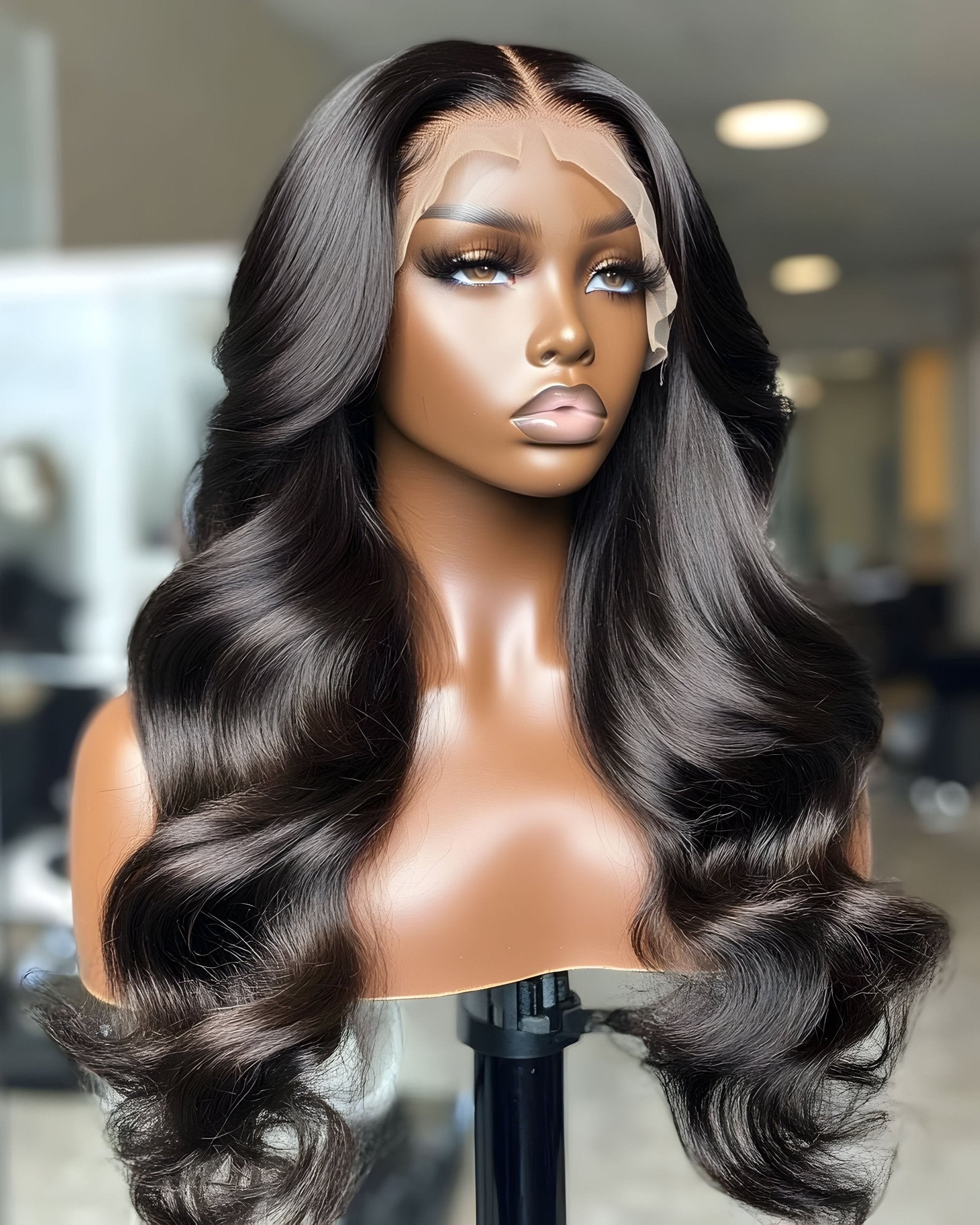 Raw S.E. Asian Wavy Frontal Wig 280 Density - Cambeluxe Hair